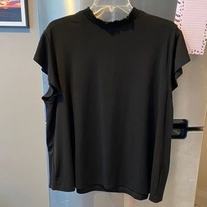 Versona black blouse XL high neck business top